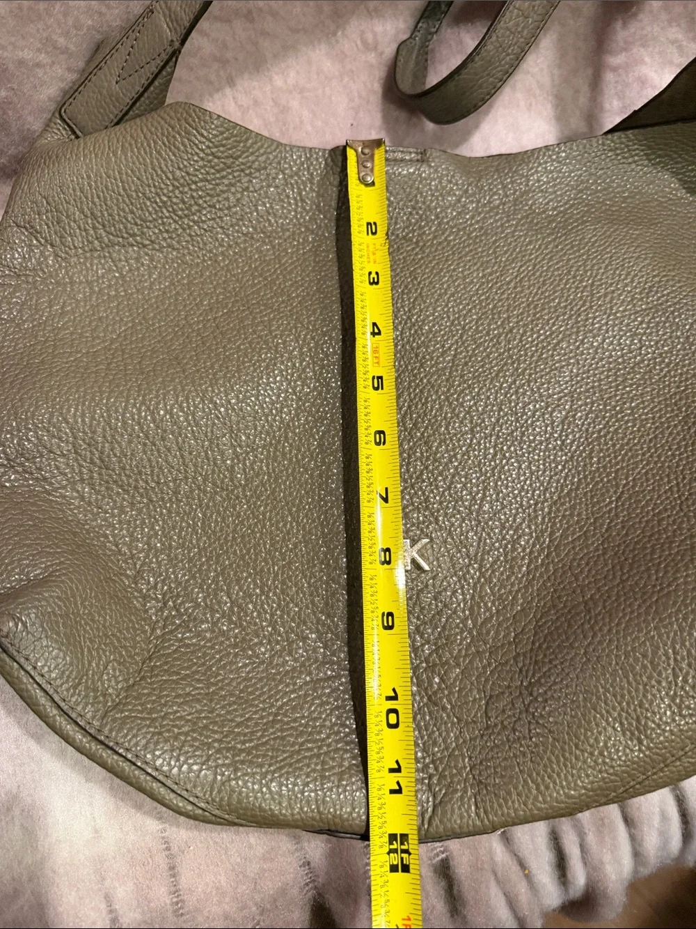 Michael Kors Pebbled Olive Shoulder Hobo Bag